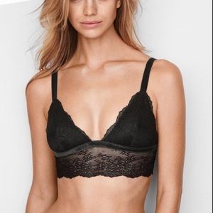 VS Black Velvet Trim Bralette